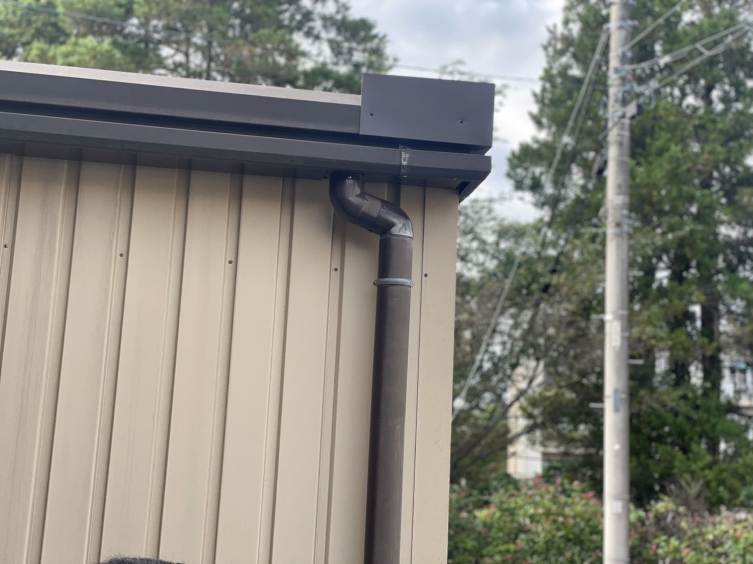 東京都稲城市　雨樋補修　雨樋塗装