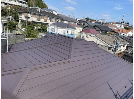 川崎市多摩区　屋根葺き替え　スーパーガルテクト　ガルバリウム鋼板