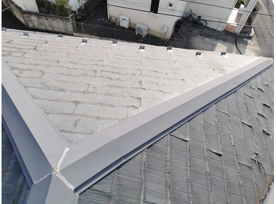 川崎市麻生区　カバー工法　ダンネツトップエイトワン　ガルバリウム鋼板