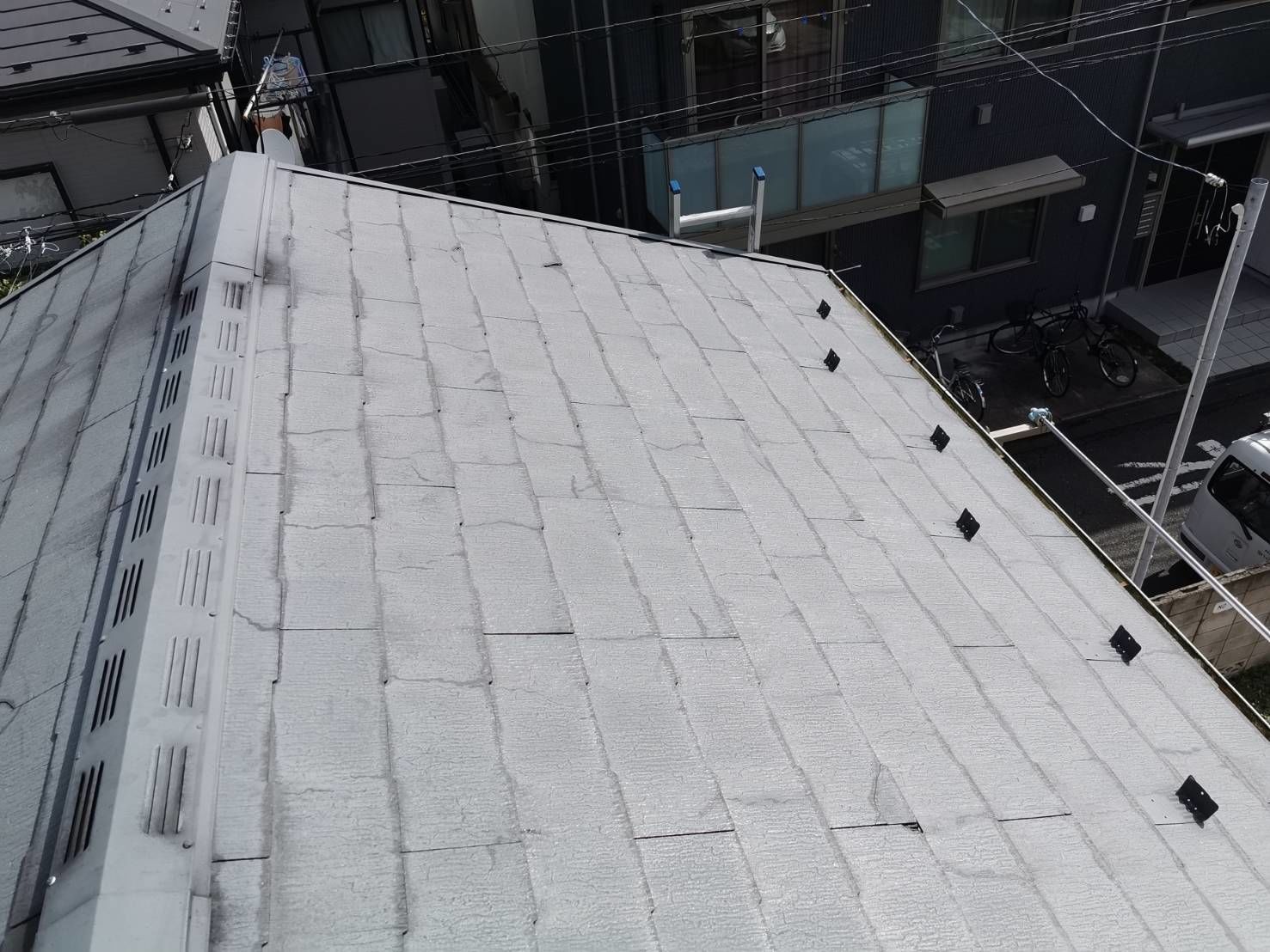 中原区　屋根葺き替え工事　スーパーガルテクト