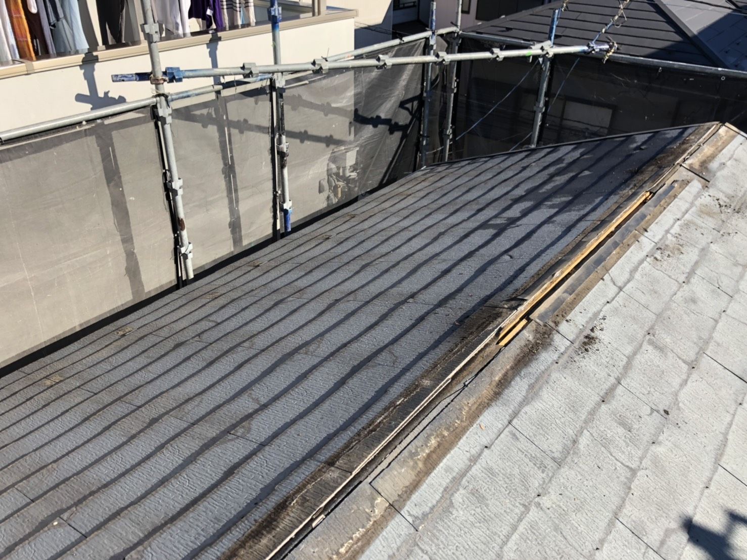 中原区　屋根葺き替え工事　スーパーガルテクト