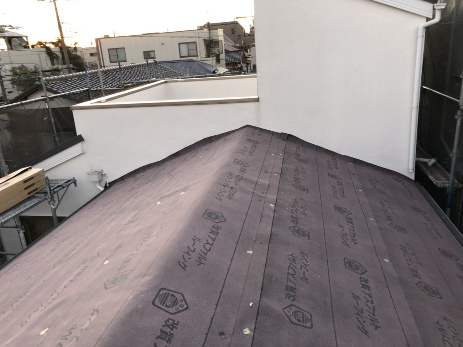 中原区　屋根葺き替え工事　スーパーガルテクト