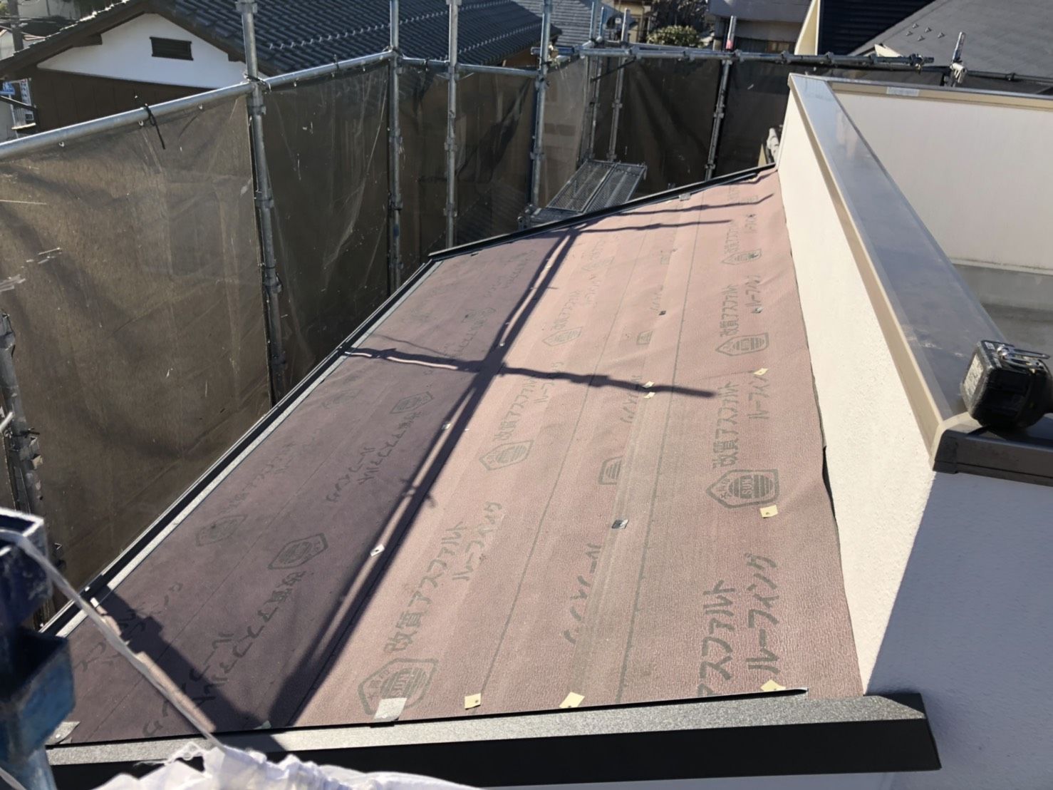 中原区　屋根葺き替え工事　スーパーガルテクト