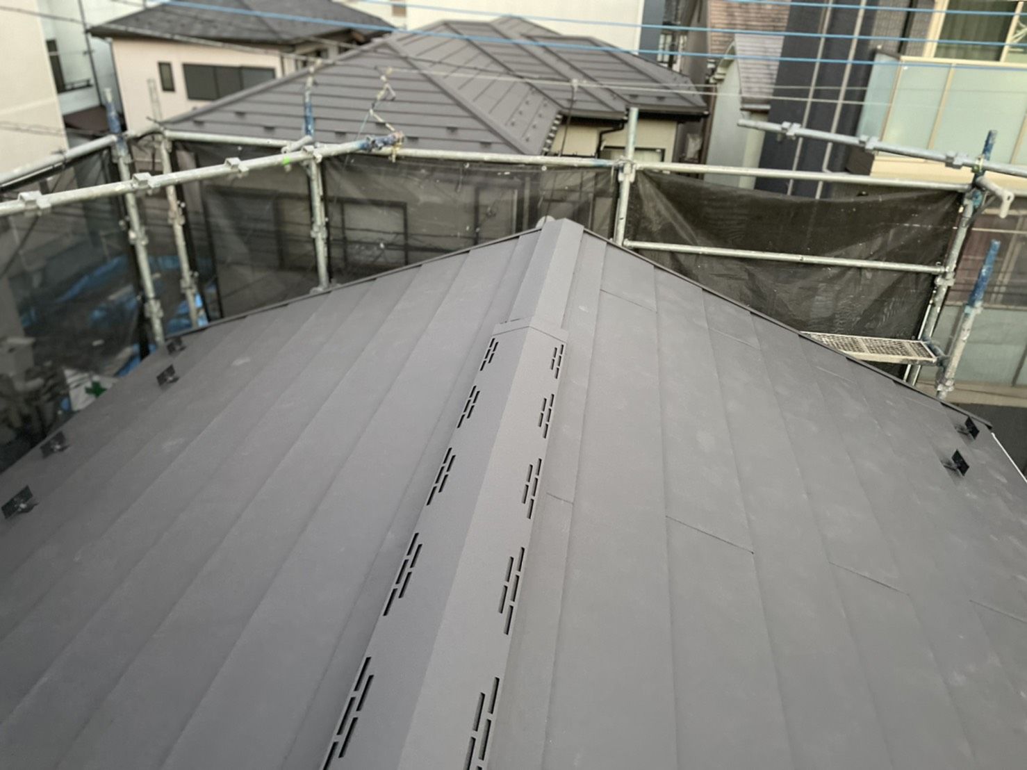 中原区　屋根葺き替え工事　スーパーガルテクト