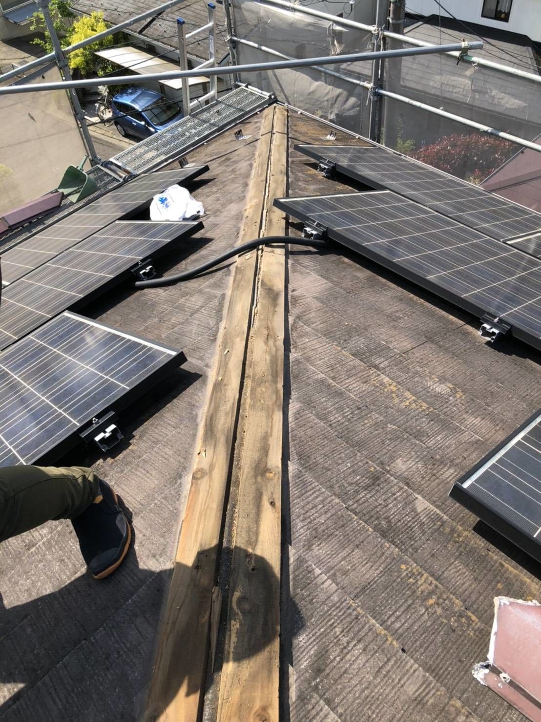 麻生区　屋根　棟交換