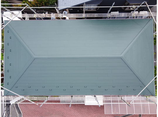 麻生区　屋根カバー工事　スーパーガルテクト