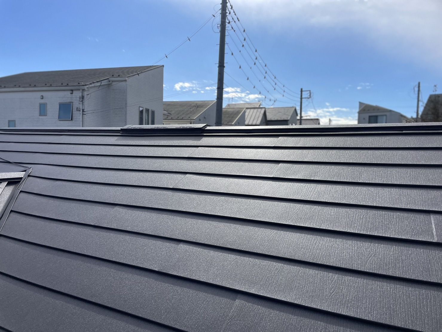 川崎市麻生区　屋根カバー工事　スーパーガルテクト　ガルバリウム鋼板