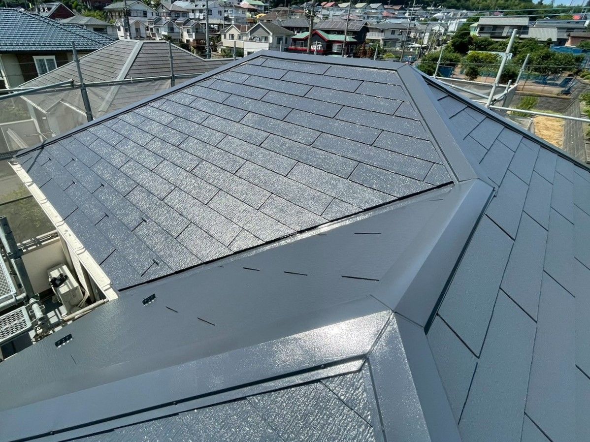 リフォーム　川崎市麻生区　屋根塗装工事　スーパーシャネツサーモF　アステックペイント　フッ素塗料