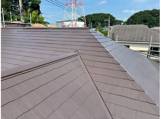リフォーム　川崎市麻生区　棟交換工事　屋根塗装工事　スーパーシャネツテックⅡSi-JY　アステックペイント