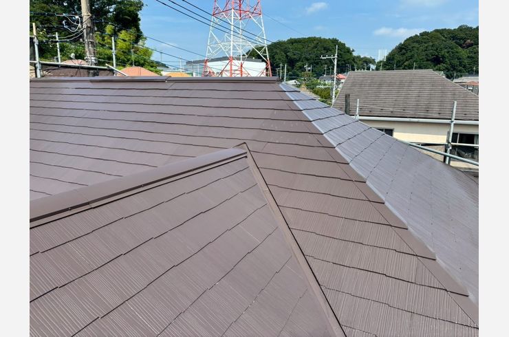 リフォーム　川崎市麻生区　棟交換工事　屋根塗装工事　スーパーシャネツテックⅡSi-JY　アステックペイント
