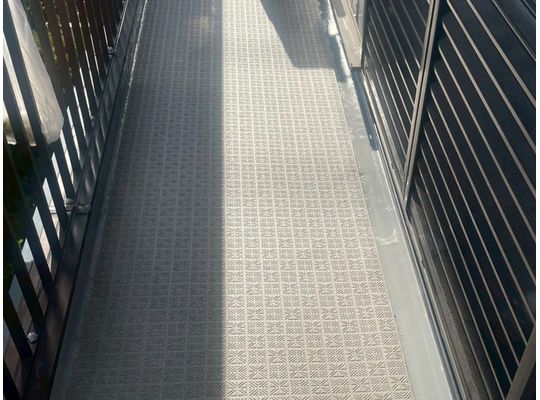 リフォーム　川崎市麻生区　軒天交換工事　ベランダ下地補修およびベランダ防水工事（ウレタン防水メッシュ複合工法）