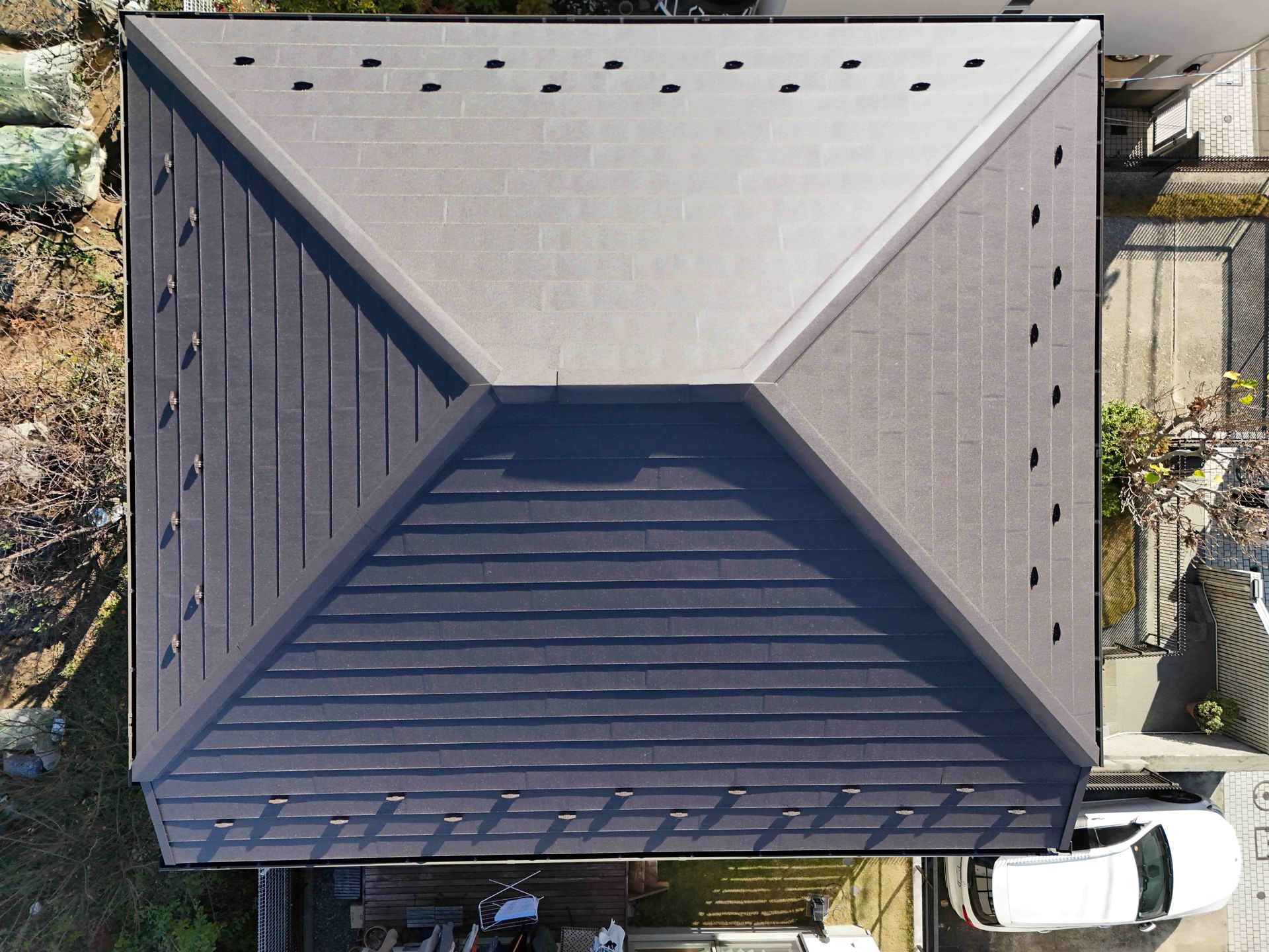 シルキーG２　ガルバリウム鋼板　屋根　葺き替え工事　メンテナンス