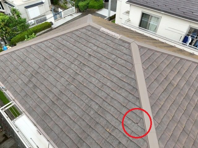 屋根　スレート　コロニアル　色褪せ　麻生区
