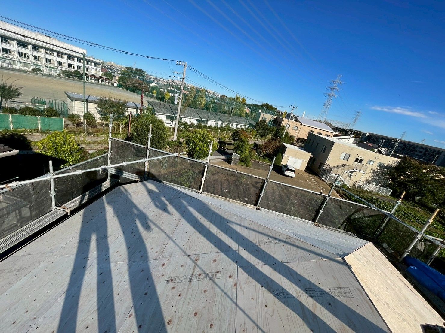 屋根　葺き替え　工事　野地板　コンパネ　麻生区