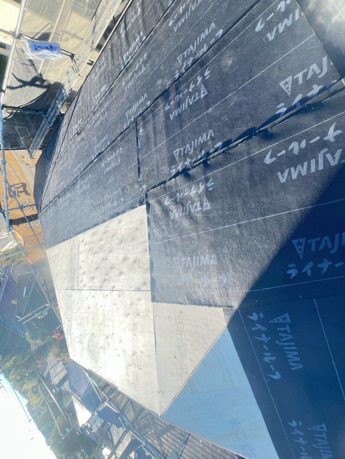 屋根　葺き替え　防水シート　ライナールーフ　麻生区