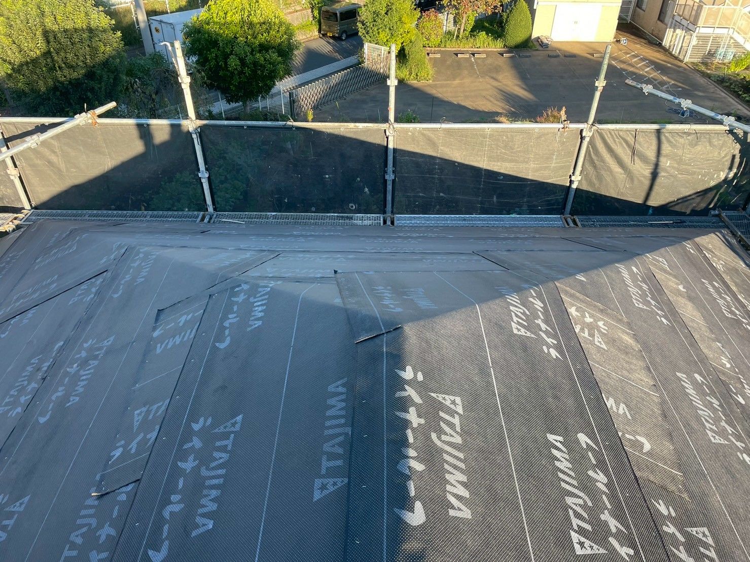 屋根　葺き替え　防水シート　ライナールーフ　麻生区