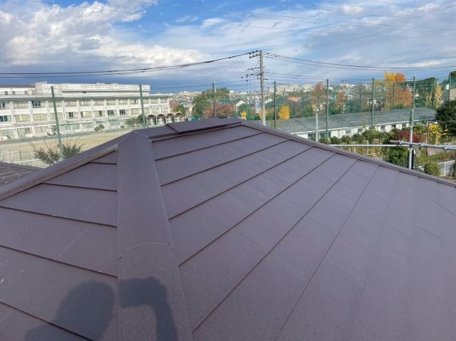 屋根　葺き替え　シルキーG２　ダークブラウン