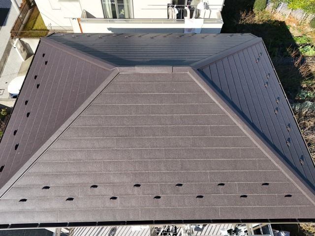 屋根　葺き替え　シルキーG２　ダークブラウン