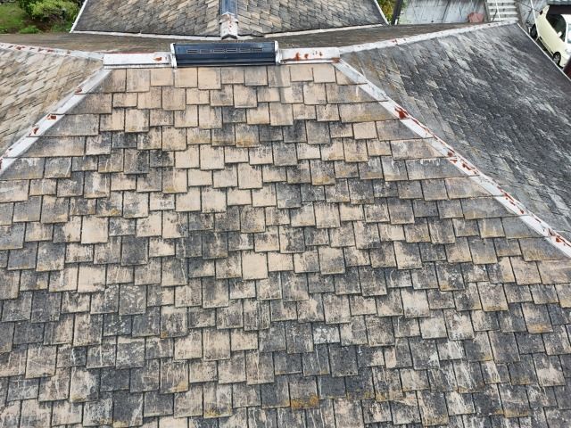 麻生区　屋根塗装　施工前　錆　腐食