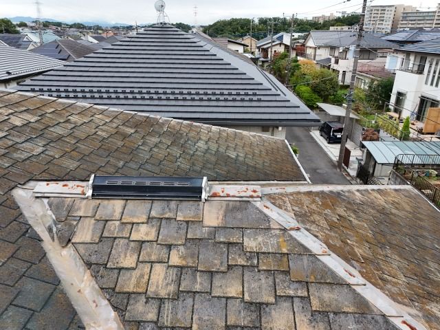 麻生区　屋根塗装　施工前　錆　腐食