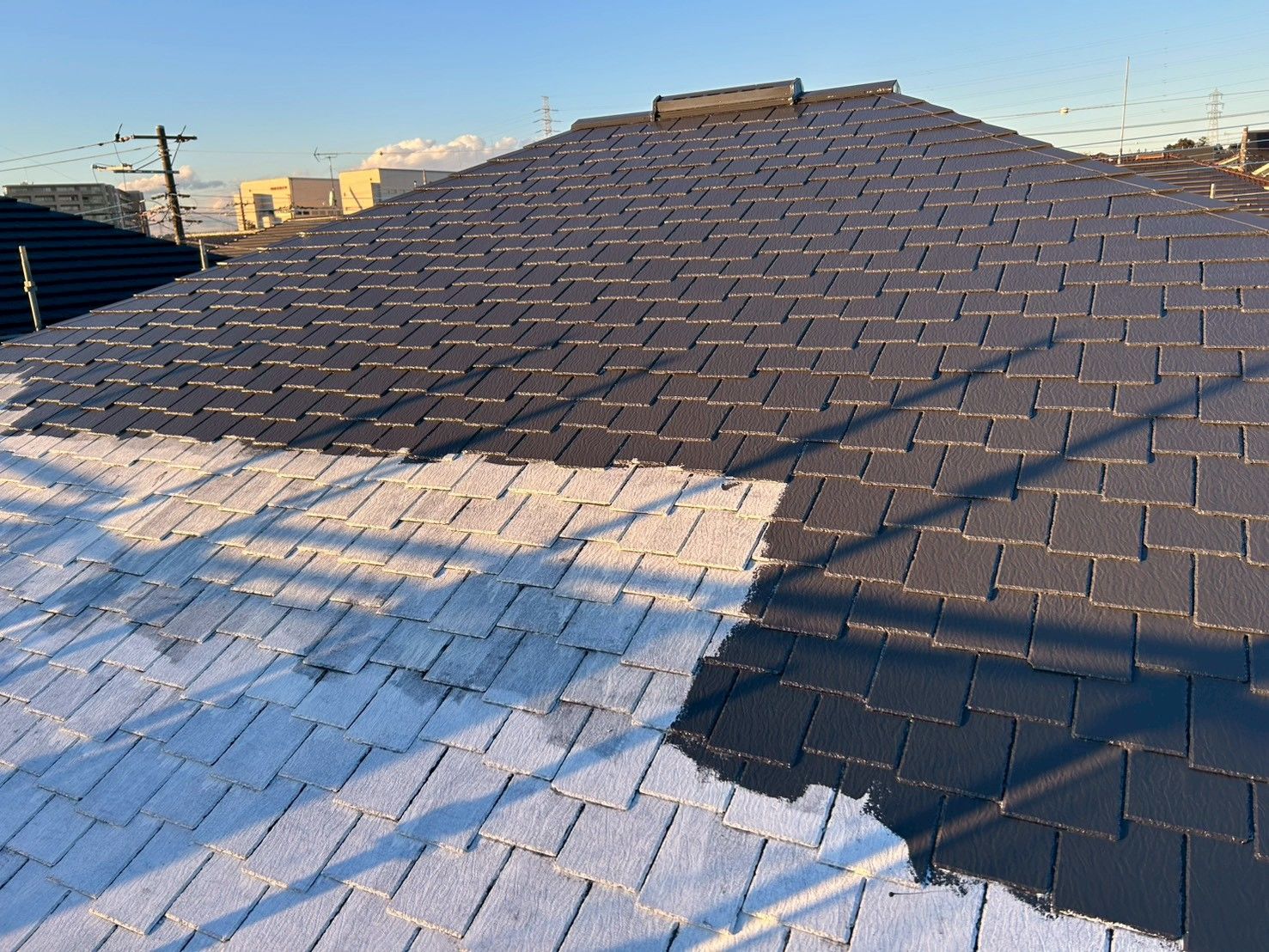 麻生区　屋根塗装　遮熱塗料　寄棟