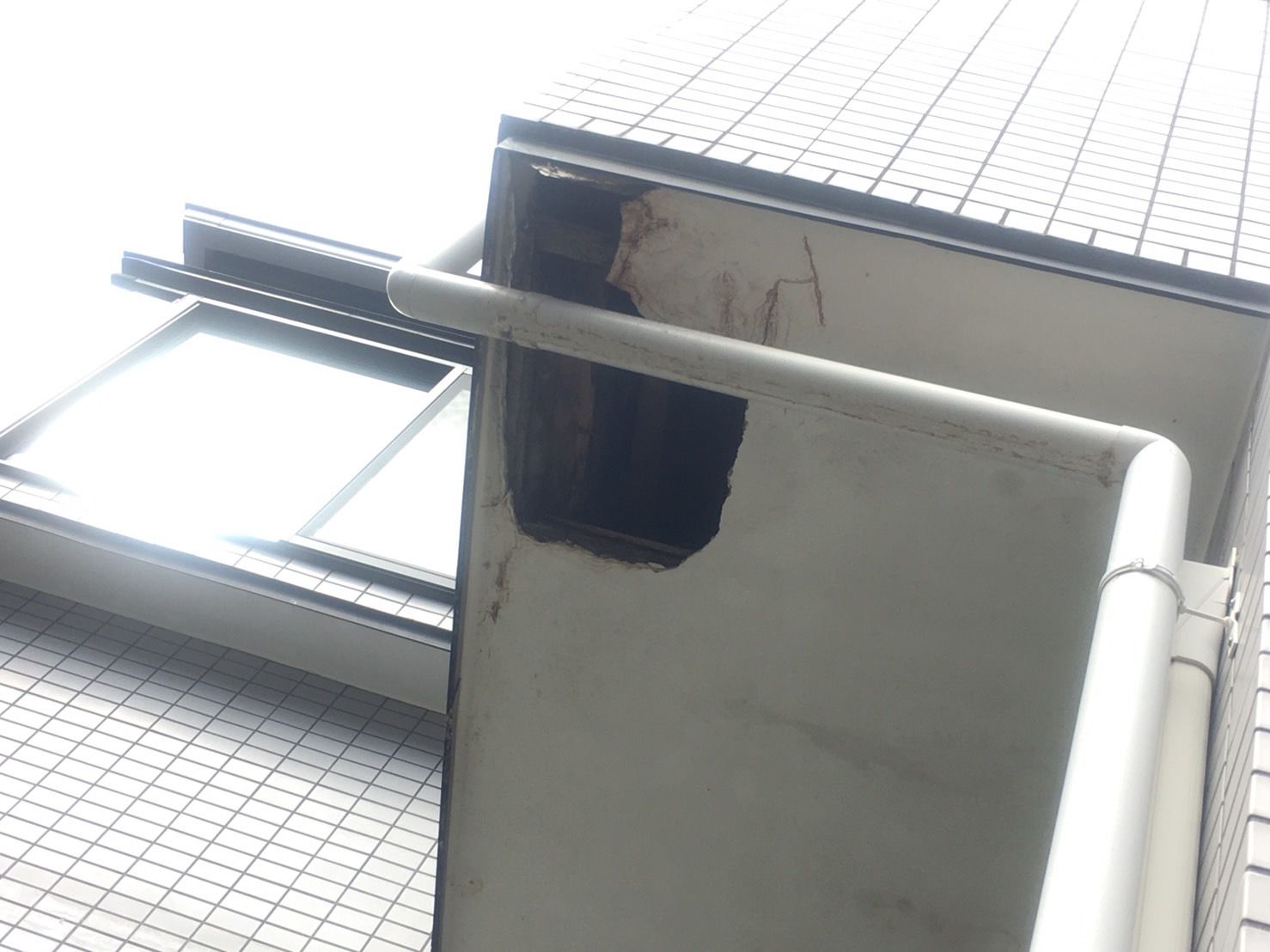 麻生区　軒天　腐食　穴　雨漏り