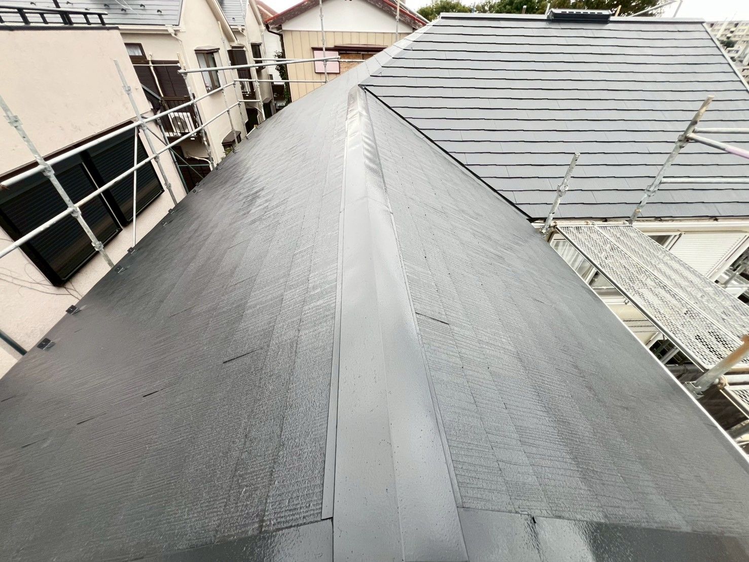 麻生区　屋根塗装　スレート　ファインパーフェクトベスト　ラジカル制御型塗料