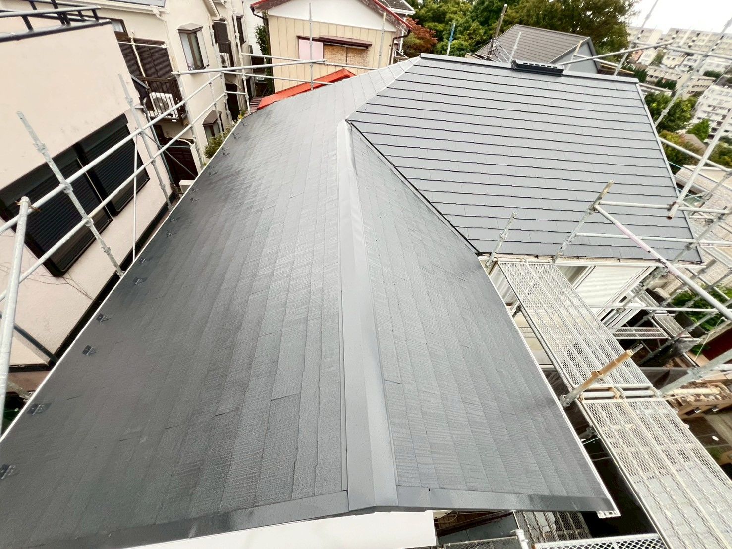 麻生区　屋根塗装　スレート　ファインパーフェクトベスト　ラジカル制御型塗料