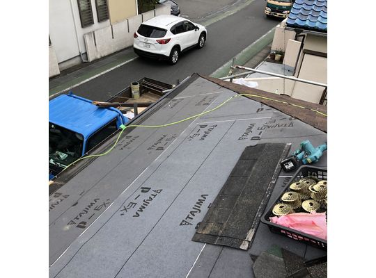 屋根瓦撤去後